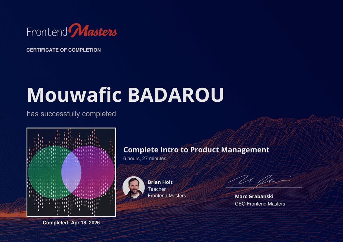 Complete Intro to Product Management