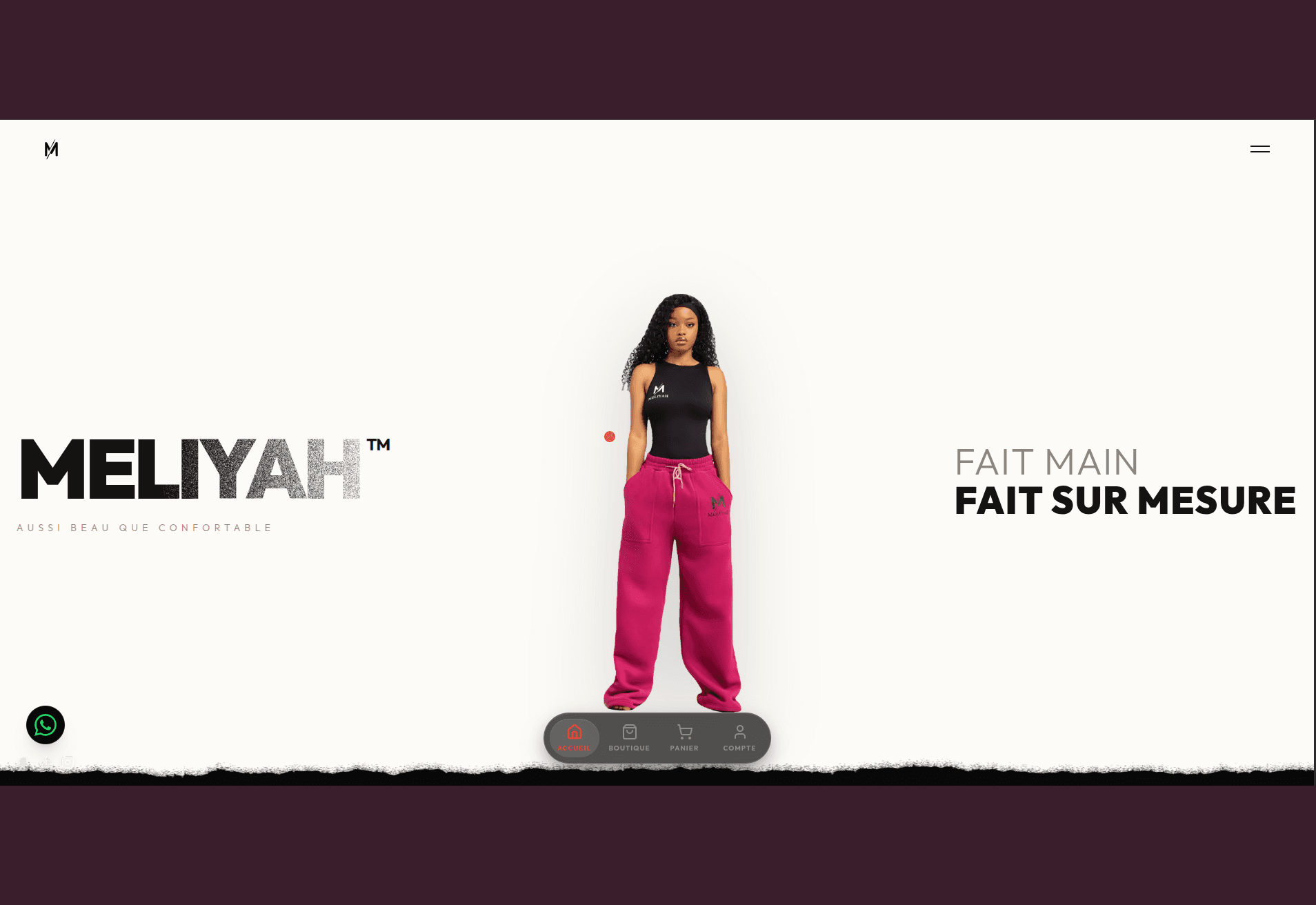 Meliyah, Boutique sur-mesure